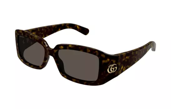 Очки солнцезащитные женские Gucci узкие, коричневый / черный