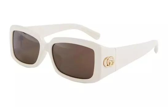 Очки солнцезащитные женские Gucci Oversized-Frame, белый