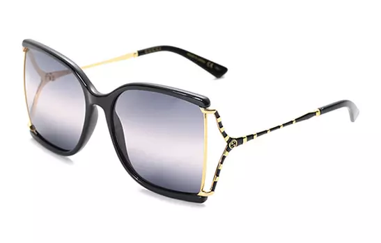 GUCCI Женские солнцезащитные очки, Black/Gold