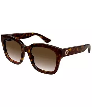 Gucci Женские солнцезащитные очки кошачий глаз GG1338S 54 мм Гавана, коричневый