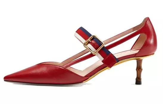 Туфли женские Gucci на каблуке, красный