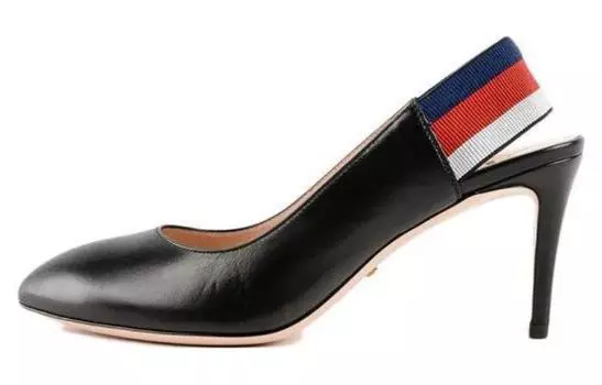 Туфли женские Gucci на каблуке, черный / белый / синий