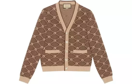 Кардиган женский Gucci Love Parade, коричневый