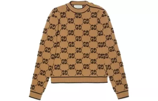 GUCCI Женский кашемировый свитер, цвет Brown