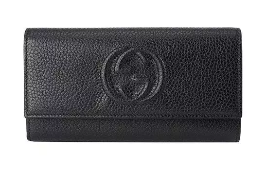 GUCCI Женский кошелек Soho из телячьей кожи, черный