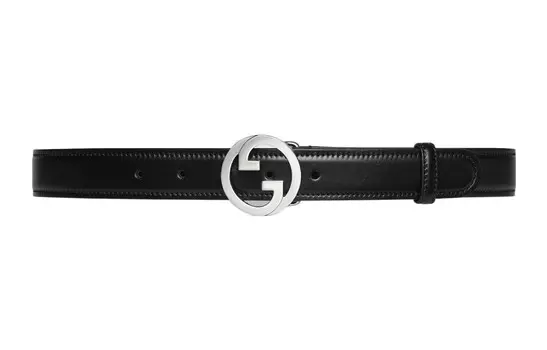 GUCCI Женский кожаный ремень Blondie, Black