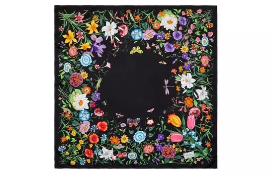 GUCCI Женский шелковый шарф, Multicolor