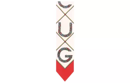 Шарф шелковый Gucci женский, красный