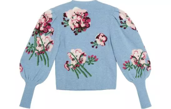 Свитер женский Gucci с принтом, синий