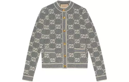 Кардиган женский Gucci Gg Jacquard Wool Boucl, черный