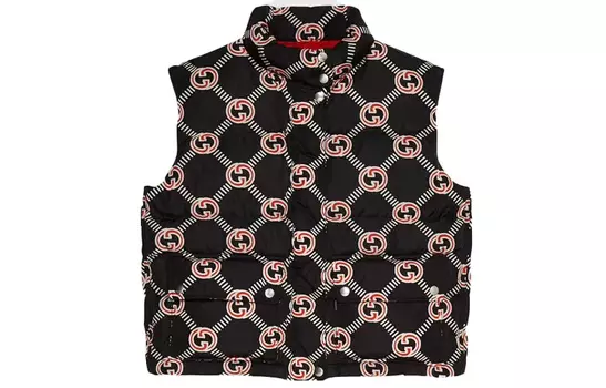 Жилет женский Gucci с узором, черный / розовый