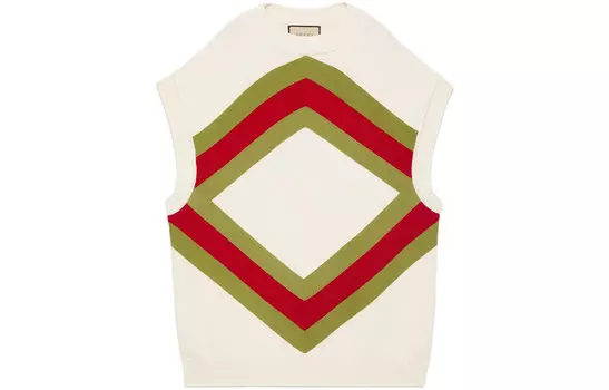 Жилет женский Gucci, белый / красный / зеленый
