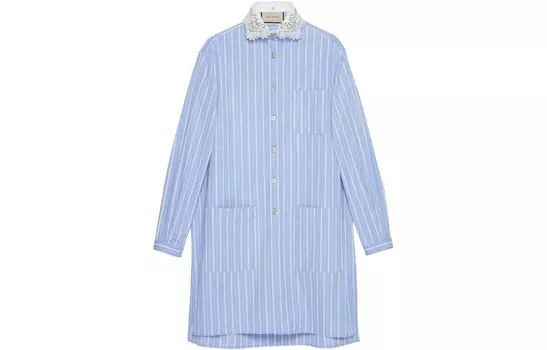 GUCCI Женское платье с длинными рукавами, цвет Blue