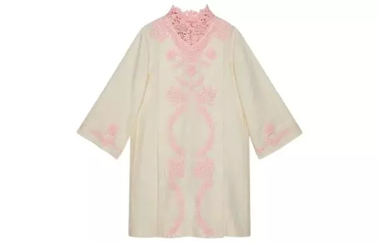 GUCCI Женское платье с длинными рукавами, цвет Beige