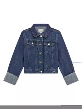 Guess, детская джинсовая куртка guess kids, синий