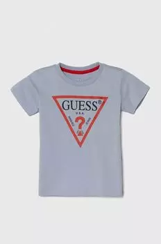 Guess Детская хлопковая футболка, синий