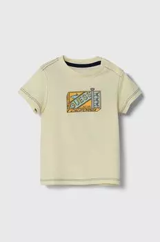 Guess Детская хлопковая футболка, желтый
