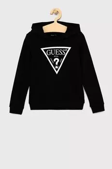 Guess Детская хлопковая толстовка, черный
