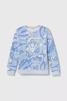 Guess Детская хлопковая толстовка, синий