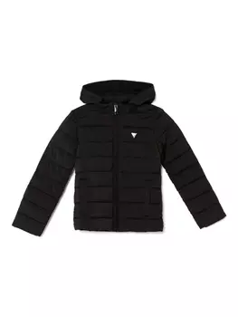 Guess Kids детская утепленная куртка с капюшоном, черный