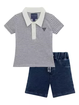 Guess Kids детский комплект шорт из хлопка, синий
