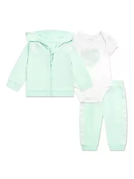 Guess kids комплект спортивных костюмов с логотипом (набор из трех штук), зеленый