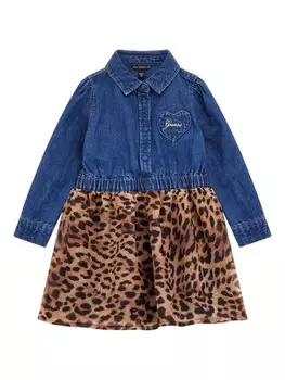 Guess kids платье с пуговицами, синий