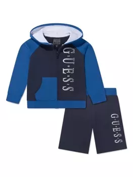 guess kids спортивный костюм с логотипом, синий