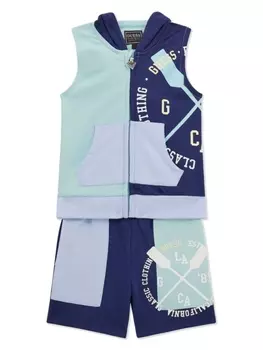 guess kids спортивный костюм в стиле колор-блок, синий