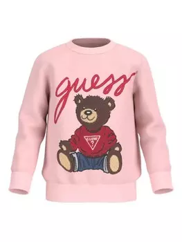 Guess kids толстовка Guess Bear, розовый
