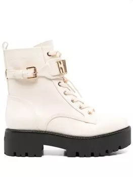 GUESS USA ботинки на шнуровке с логотипом, белый