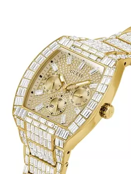 GUESS USA наручные часы 43 мм с кристаллами, серый