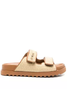 GUESS USA сандалии из рафии, нейтральный