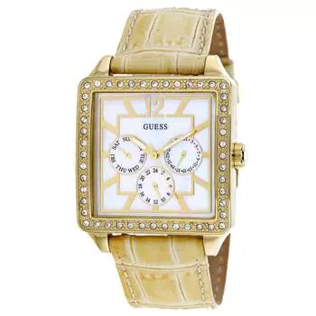 Guess женские изысканные часы с перламутровым циферблатом, цвет mother of pearl