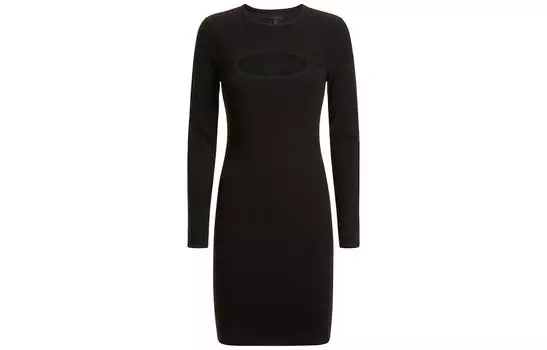 GUESS Женское платье с длинными рукавами, цвет Black