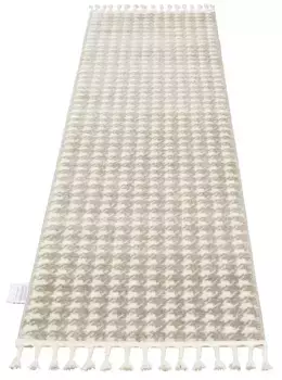 Guido Maria Kretschmer Дорожка для дома и жизни "Colmar", прямоугольная, с бахромой, мягкая на ощупь, плоская, простая в уходе, элегантная Guido Maria Kretschmer Home&Living 90х250 см, кремовый/бежевый
