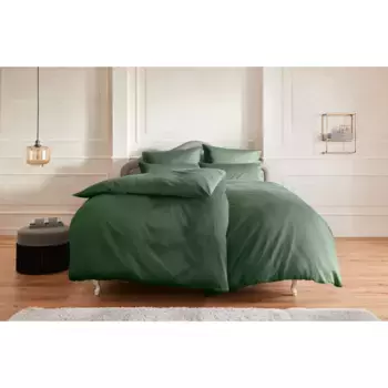 Guido Maria Kretschmer Постельное белье Home&Living «Mila размером 135x200, 155x220 или 200x200 см», сатин Mako, постельное белье из хлопка, однотонное постельное белье Guido Maria Kretschmer Home&Living, темно-зеленый