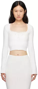 GUIZIO Белый сладкий кардиган