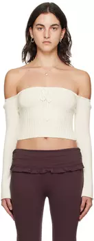 GUIZIO Белый свитер Байбери