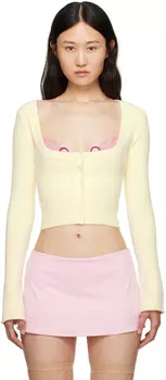 GUIZIO Желтый сладкий кардиган