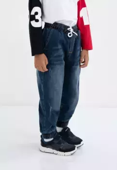 Gulliver Комфортные джинсы на теплой флисовой подкладке, синий