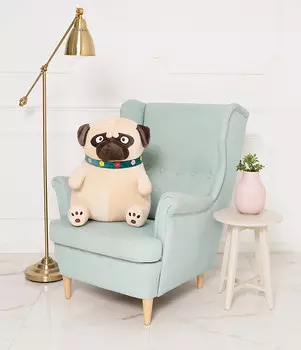 Gustaw Big Dog Pug Max Teddy Bear, бежевый, 50 см Mi Gustaw