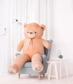 Gustaw Teddy Bear, большой мягкий мишка Valor Teddy Bear, 200 см, бежевый Mi Gustaw