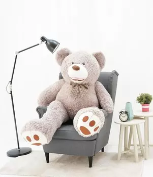 Gustaw Teddy Bear, большой плюшевый мишка Amigo, 160 см, серый Mi Gustaw
