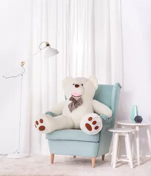 Gustaw Teddy Bear, большой плюшевый мишка Amigo, 140 см, белый Mi Gustaw