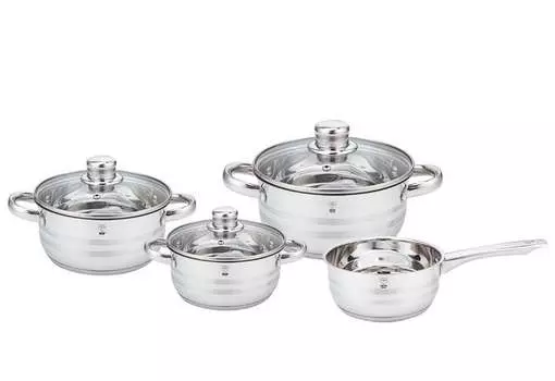 Густав Восс 7 штук. Набор кастрюль из нержавеющей стали NAPLES 64001 Gustav Voss