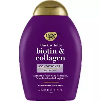 Густой и полный + кондиционер с биотином и коллагеном ogx, 385 ml