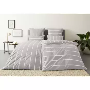 Гвидо Мария Кречмер Home&Living двустороннее постельное белье «MIETTE», с современными полосками, постельное белье по размеру В наличии 135x200 см Guido Maria Kretschmer Home&Living, цвет hellgrau