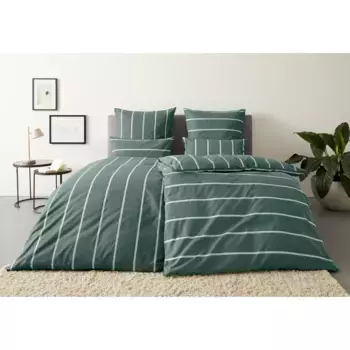 Гвидо Мария Кречмер Home&Living двустороннее постельное белье «MIETTE», с современными полосками, постельное белье по размеру В наличии 135x200 см Guido Maria Kretschmer Home&Living, зеленый