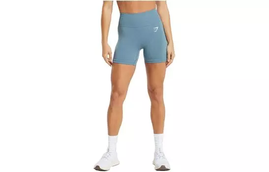 GYMSHARK Спортивные шорты женские, выцветший синий мальстоун